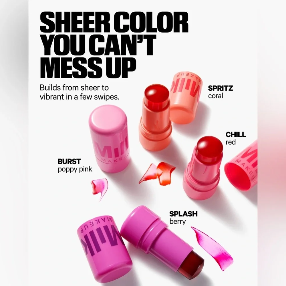 MILK MAKEUP Cooling Water Jelly Tint Sheer Blush Color Stick — Splash